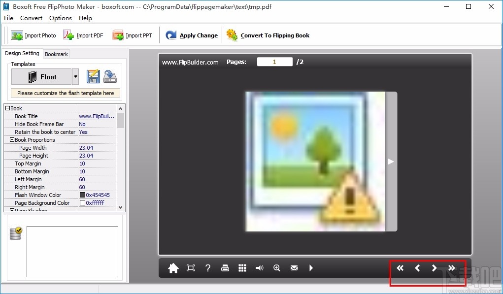Boxoft Free FlipPhoto Maker(翻页书制作软件)