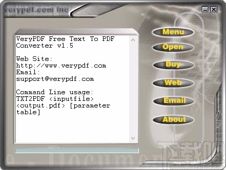 VeryPDF Free Text to PDF Converter(TXT转PDF转换器)