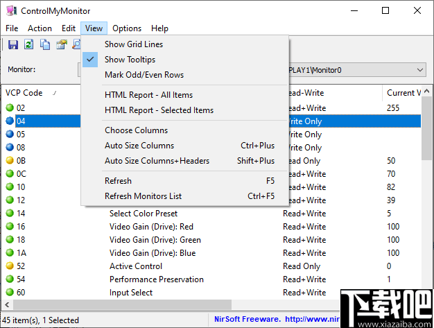 ControlMyMonitor(电脑显示器配置工具)