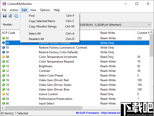 ControlMyMonitor(电脑显示器配置工具)