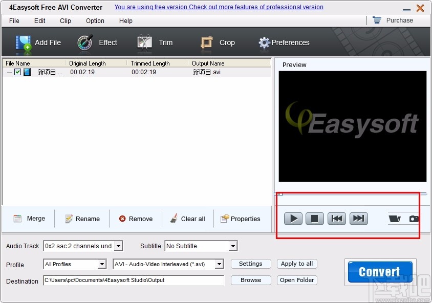 4Easysoft Free AVI Converter(AVI视频格式转换器)