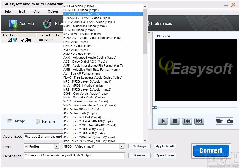 4Easysoft Mod to MP4 Converter(Mod至MP4转换工具)