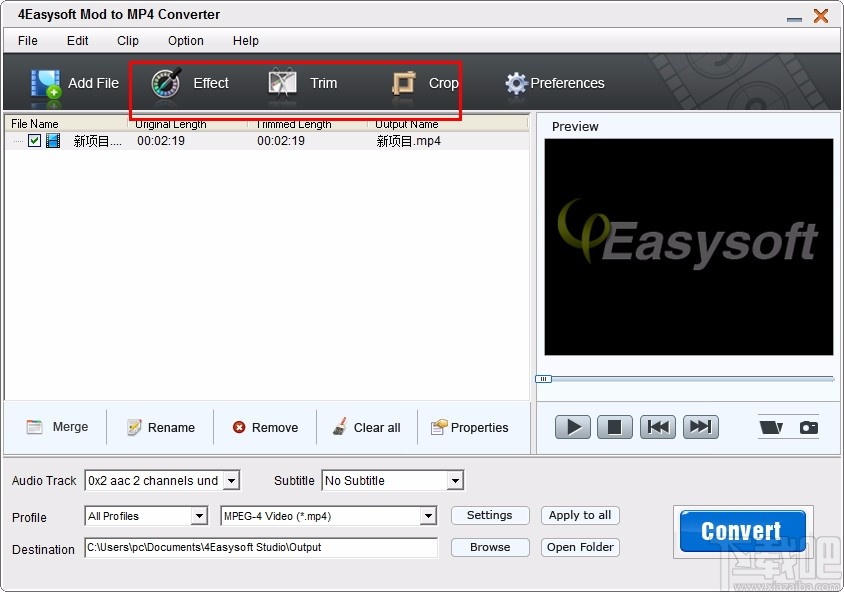 4Easysoft Mod to MP4 Converter(Mod至MP4转换工具)