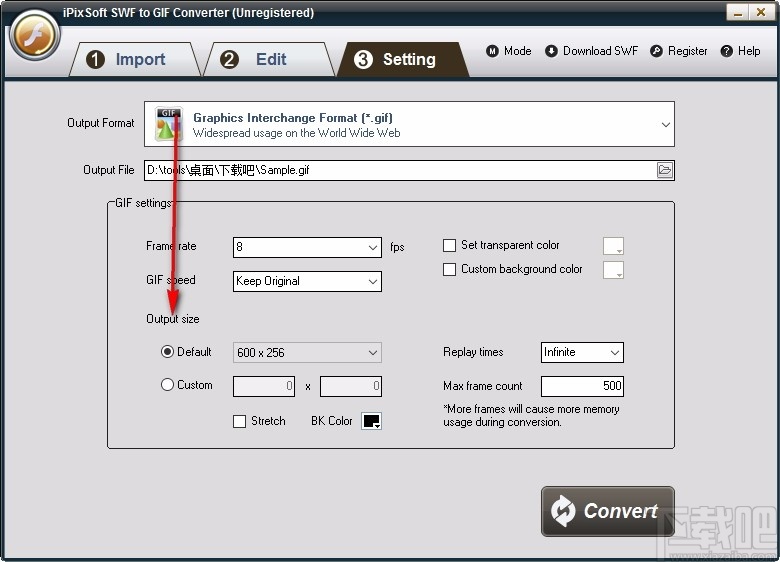 iPixSoft SWF to GIF Converter