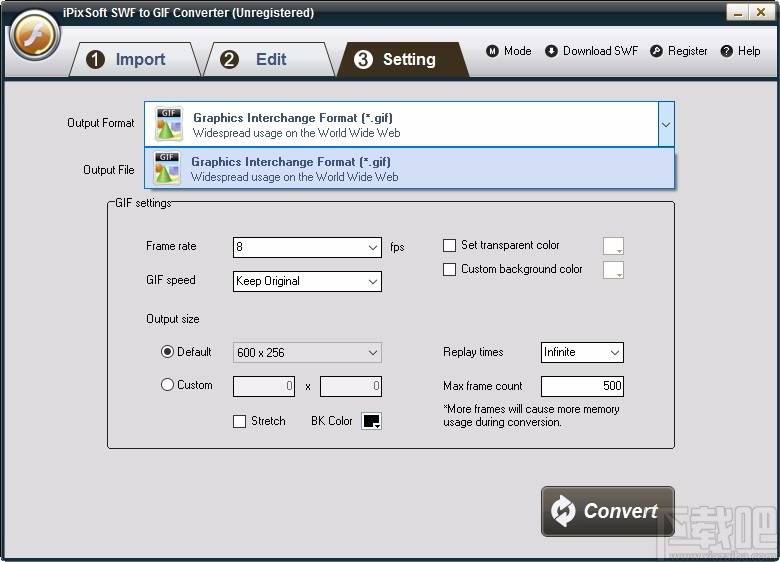 iPixSoft SWF to GIF Converter