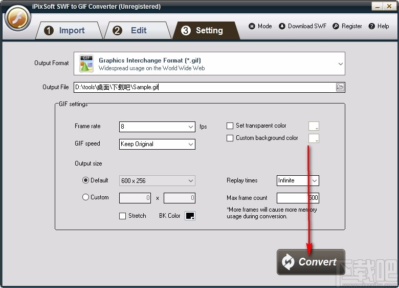 iPixSoft SWF to GIF Converter