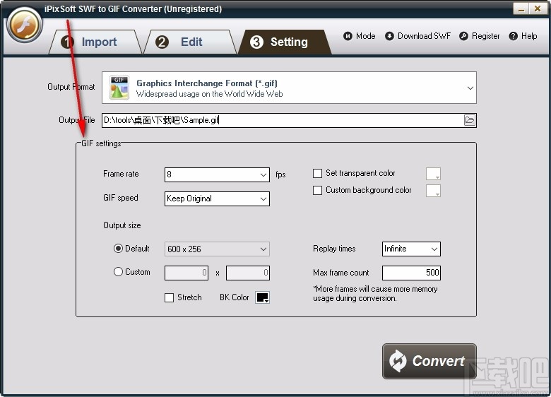 iPixSoft SWF to GIF Converter