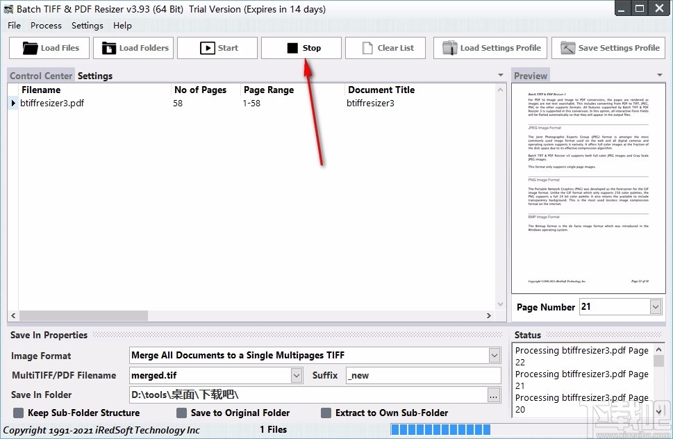 Batch TIFF PDF Resizer(PDF文件处理软件)