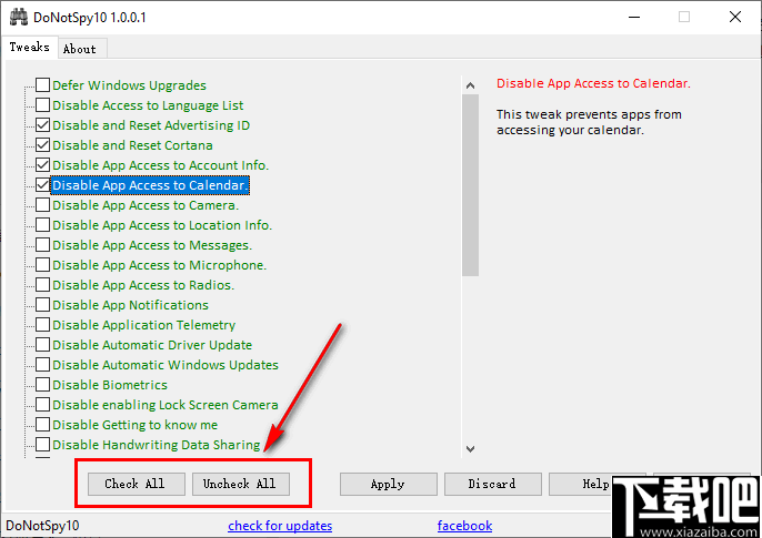 DoNotSpy(win10隐私禁用工具)