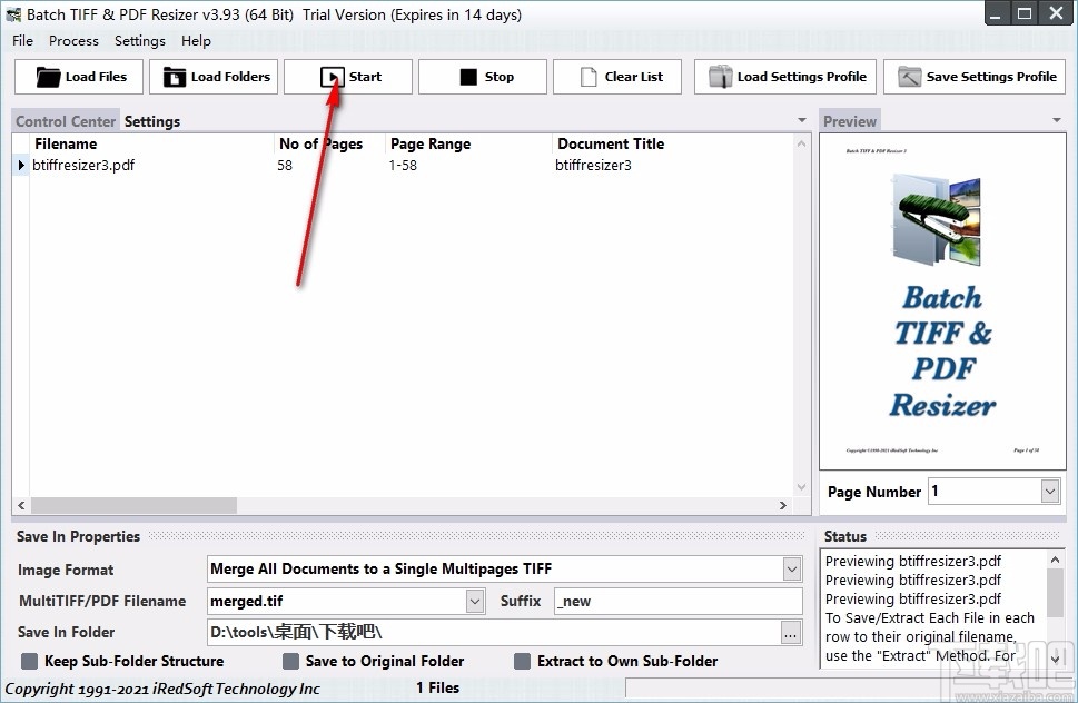 Batch TIFF PDF Resizer(PDF文件处理软件)