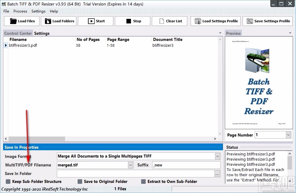 Batch TIFF PDF Resizer(PDF文件处理软件)