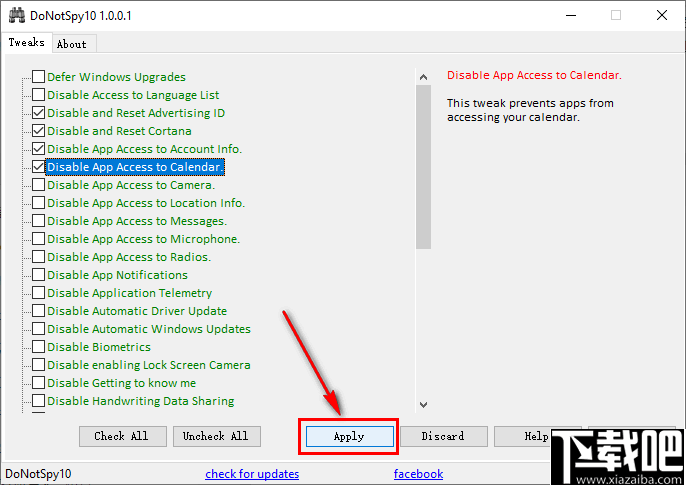 DoNotSpy(win10隐私禁用工具)