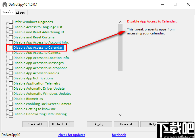 DoNotSpy(win10隐私禁用工具)