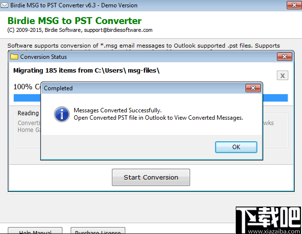 Birdie MSG to PST Converter(MSG到PST转换器)