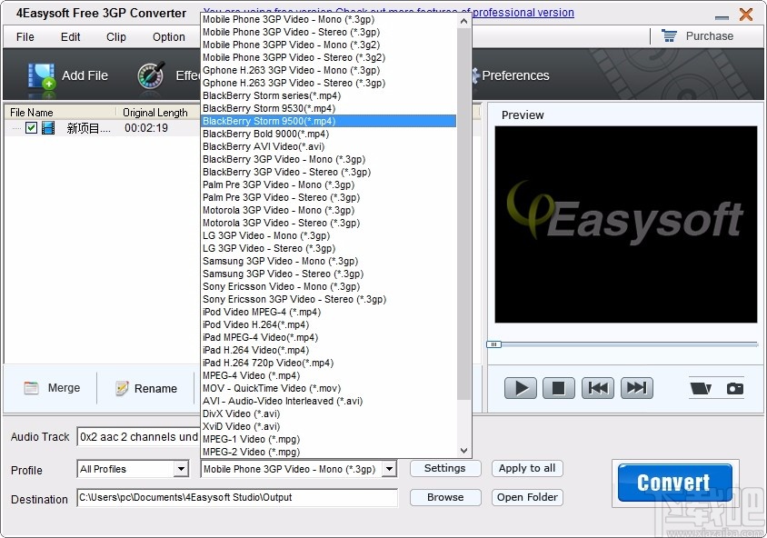 4Easysoft Free 3GP Converter(3GP视频格式转换器)