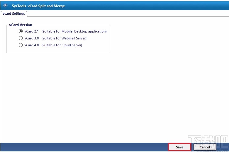 SysTools vCard Split and Merge(vCard分割合并软件)