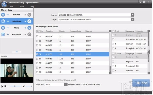 AnyMP4 Blu-ray Copy Platinum(蓝光复制软件)