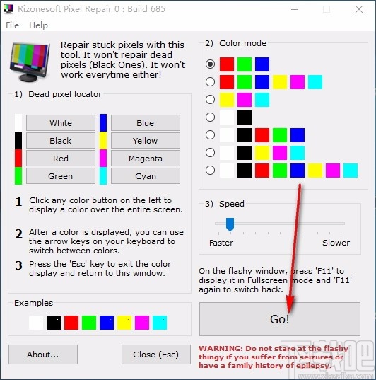 Rizonesoft Pixel Repair(屏幕检测工具)