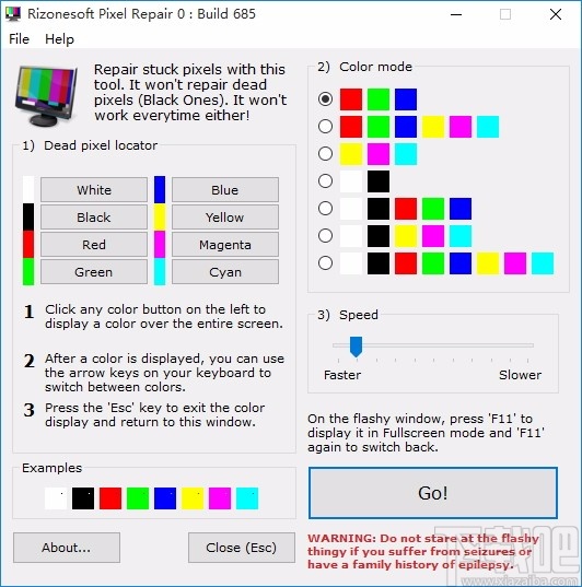 Rizonesoft Pixel Repair(屏幕检测工具)