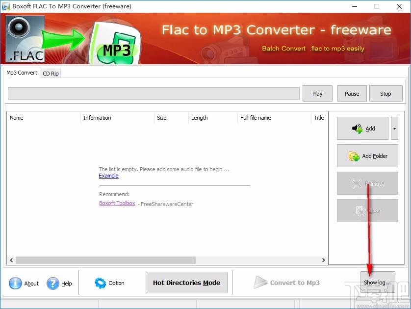 Boxoft Flac to MP3 Converter(Flac转MP3格式工具)