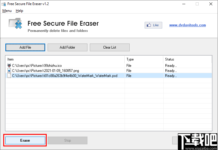 Free Secure File Eraser(安全文件删除工具)