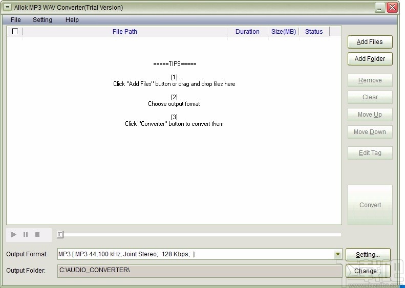 Allok MP3 WAV Converter(多功能音频格式转换器)
