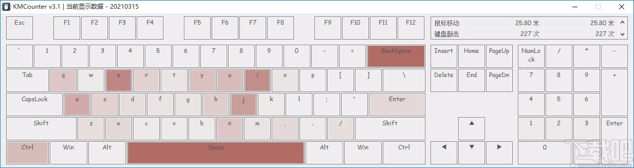 KMCounter(键盘鼠标使用统计)