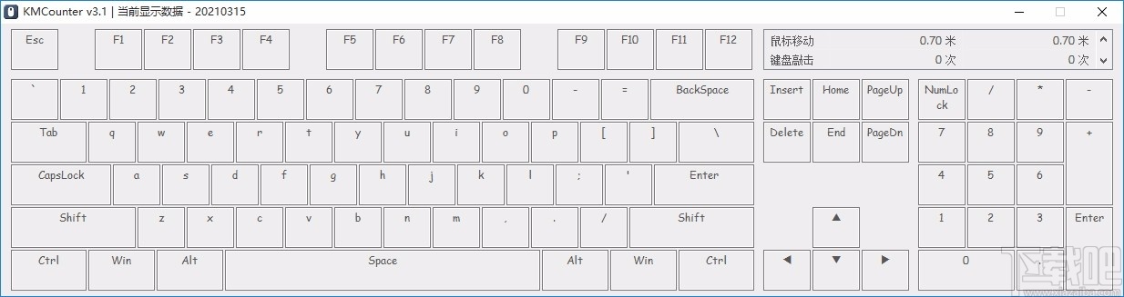 KMCounter(键盘鼠标使用统计)