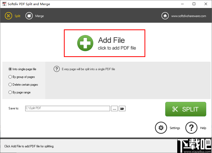 Softdiv PDF Split and Merge(PDF拆分合并工具)