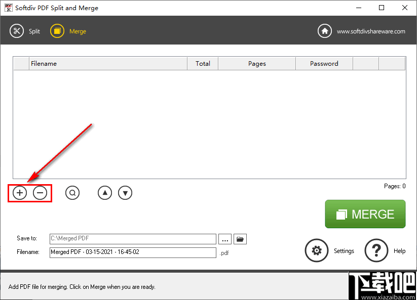 Softdiv PDF Split and Merge(PDF拆分合并工具)