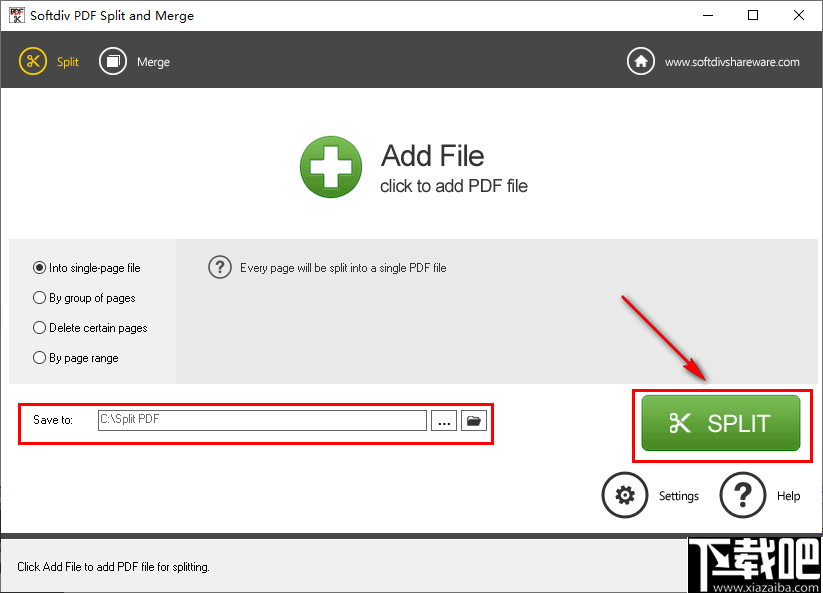 Softdiv PDF Split and Merge(PDF拆分合并工具)