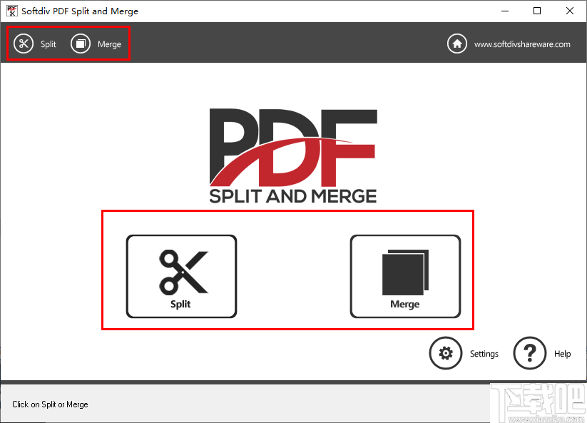 Softdiv PDF Split and Merge(PDF拆分合并工具)