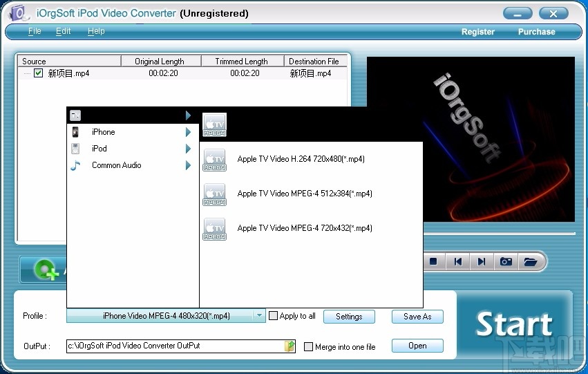 iOrgSoft iPod Video Converter(iPod视频格式转换器)