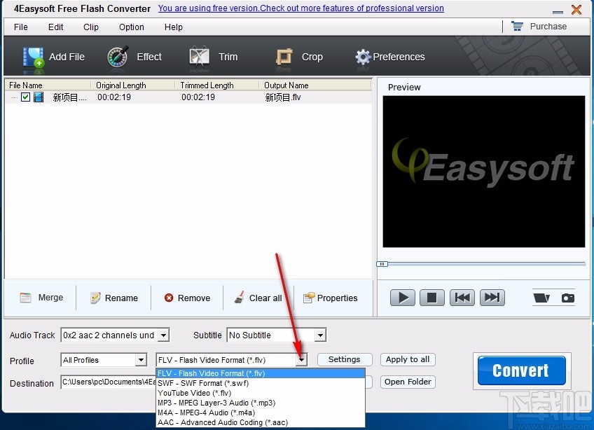 4Easysoft Free Flash Converter(免费flash视频格式转换器)