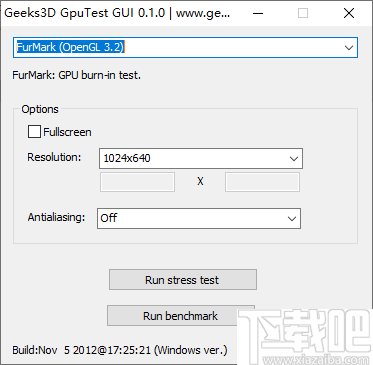 Geek3d GpuTest GUI(显卡性能测试软件)