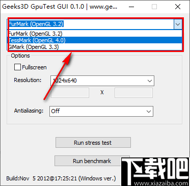 Geek3d GpuTest GUI(显卡性能测试软件)