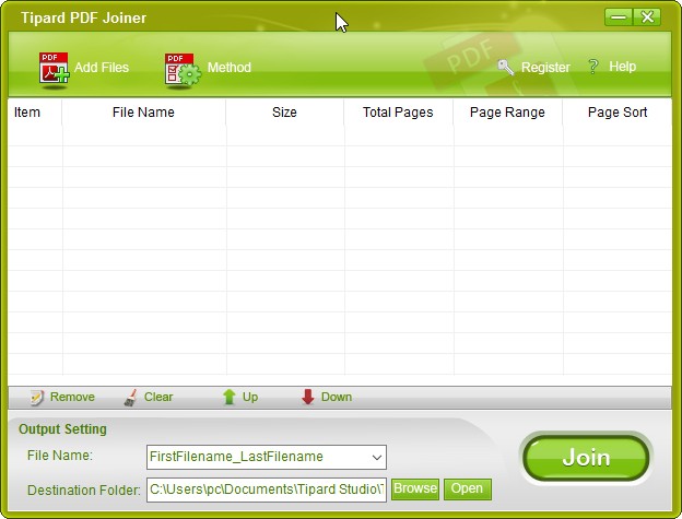 Tipard PDF Joiner合并PDF文件的方法