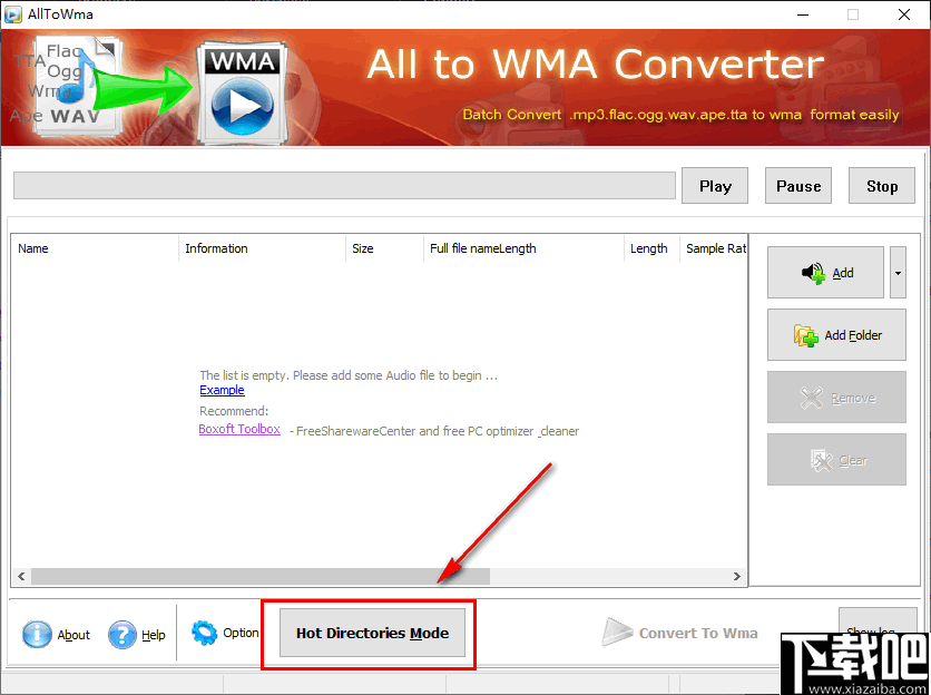 Boxoft All to Wma Converter(WMA音频格式转换器)