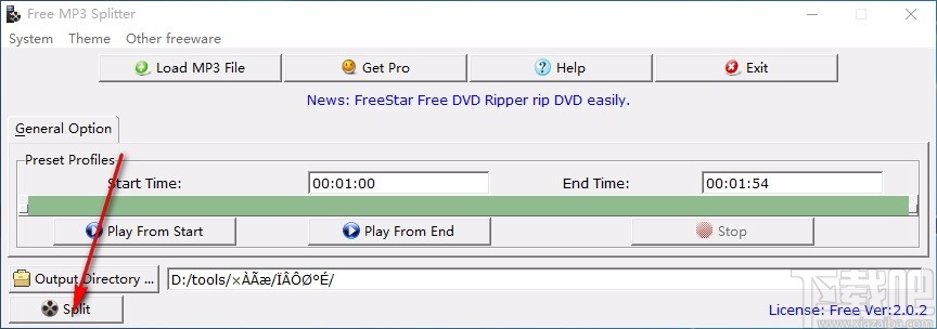 Free MP3 Splitter(免费MP3分割器)