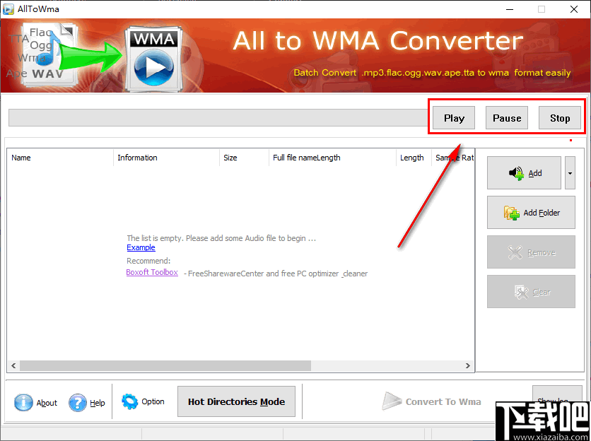 Boxoft All to Wma Converter(WMA音频格式转换器)