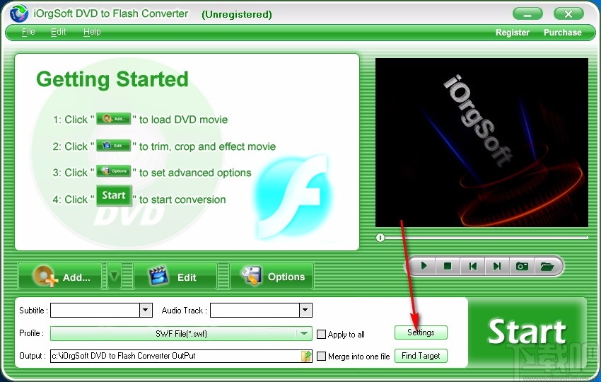 iOrgSoft DVD to Flash Converter(DVD转Flash转换器)