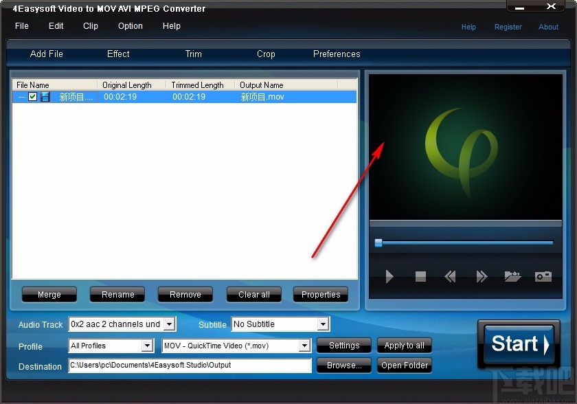 4Easysoft Video to MOV AVI MPEG Converter(MOV/AVI/MPEG视频格式转换器)