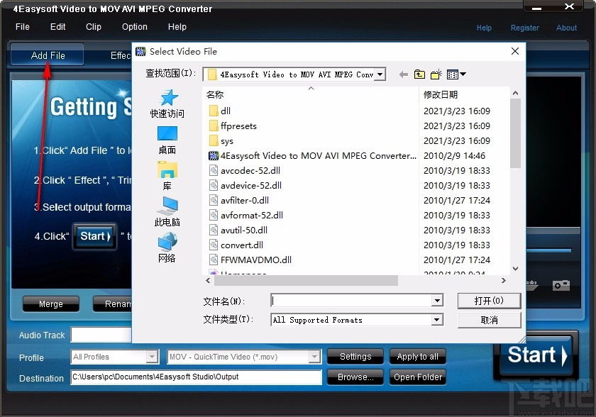 4Easysoft Video to MOV AVI MPEG Converter(MOV/AVI/MPEG视频格式转换器)