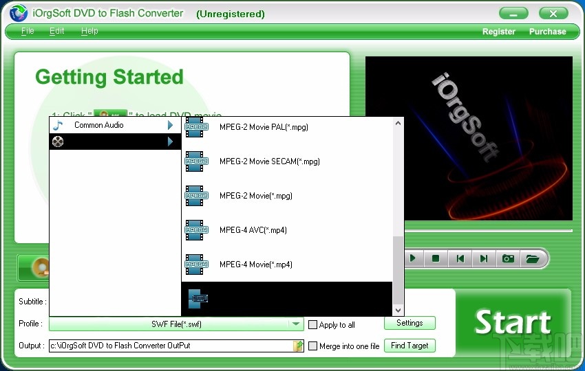 iOrgSoft DVD to Flash Converter(DVD转Flash转换器)