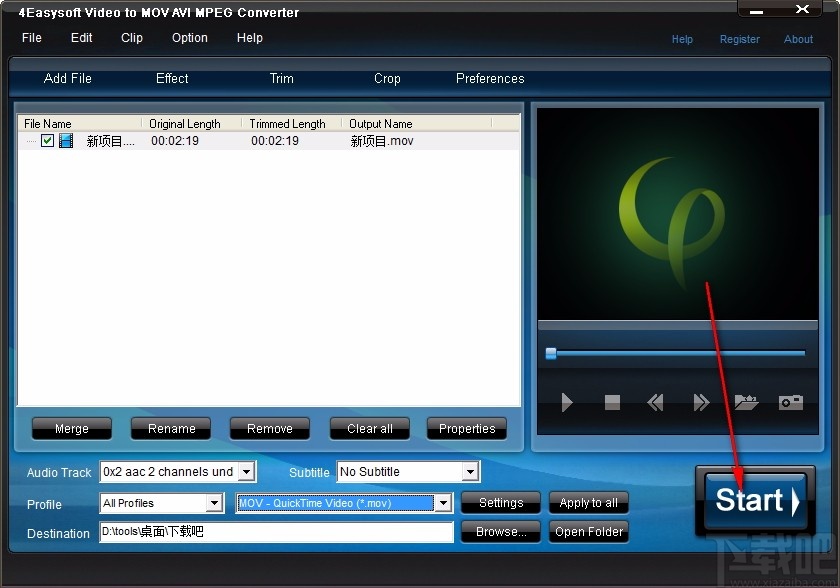 4Easysoft Video to MOV AVI MPEG Converter(MOV/AVI/MPEG视频格式转换器)