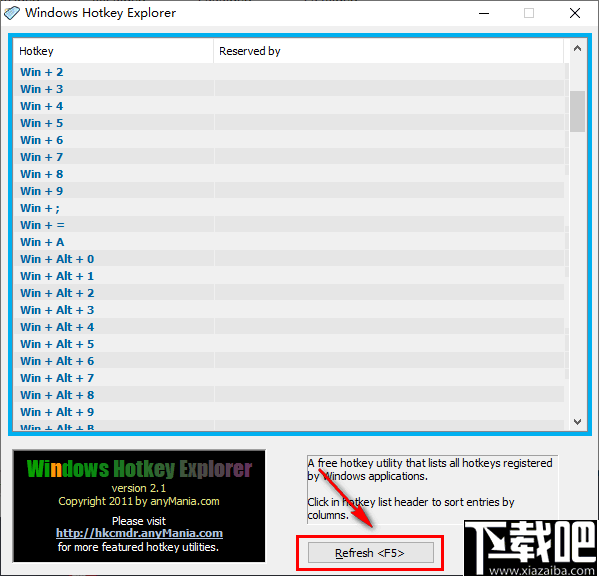 Windows Hotkey Explorer(Windows快捷键管理软件)