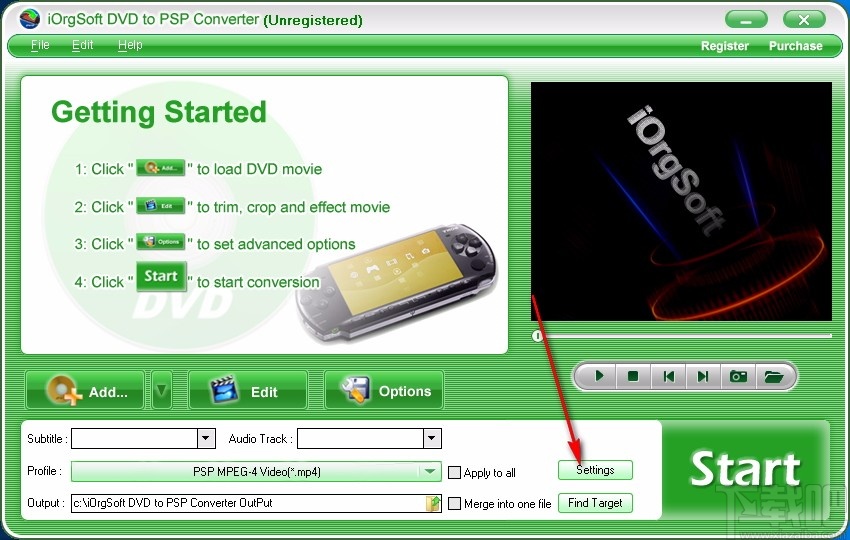 iOrgSoft DVD to PSP Converter(DVD转PSP转换器)