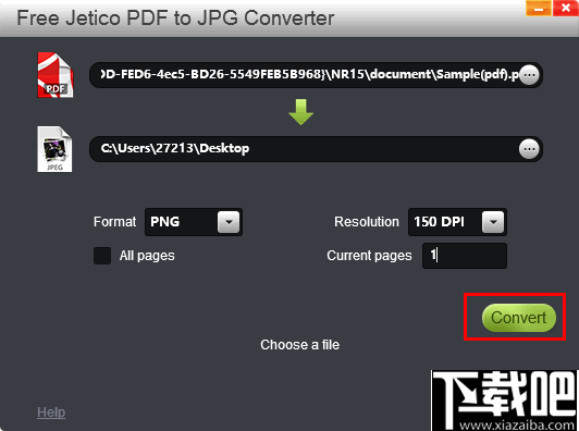 Free Jetico PDF to JPG Converter(免费PDF转JPG转换器)