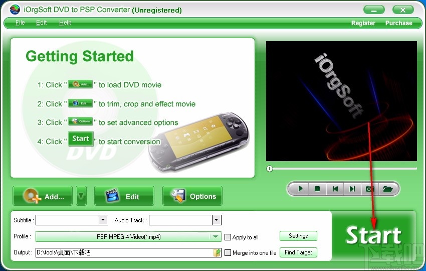 iOrgSoft DVD to PSP Converter(DVD转PSP转换器)