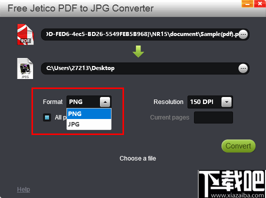 Free Jetico PDF to JPG Converter(免费PDF转JPG转换器)